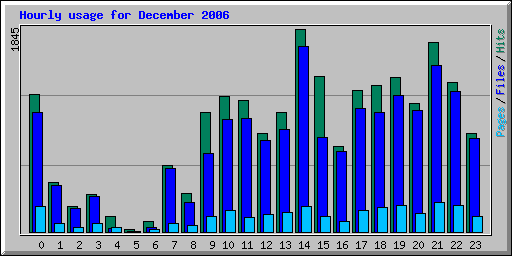 Hourly usage for December 2006